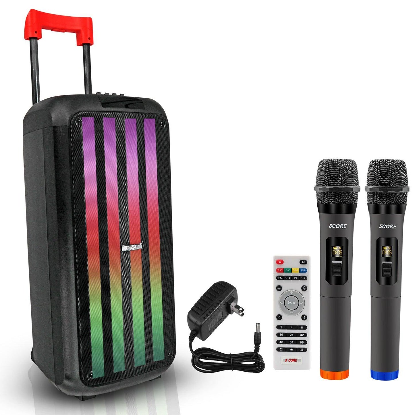 5 Core karaoke machine with 3-way 8" bluetooth speaker