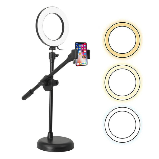 5 Core 6'' Ring Light Overhead Phone Mount for Video Recording and Live Streaming