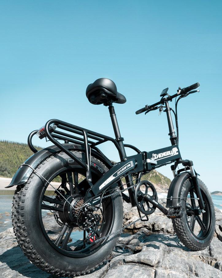 Electric Bike with All Terrain Fat Tires, 750W Motor, 12.8Ah Battery