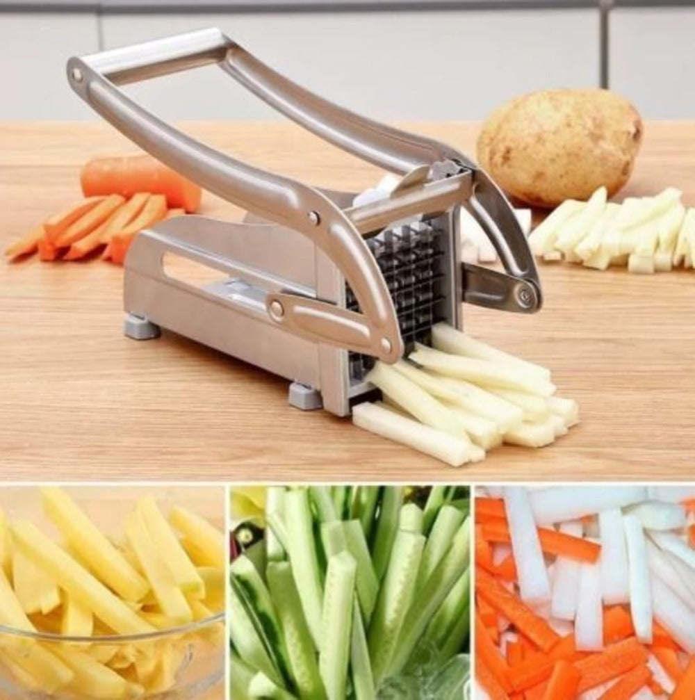 Stainless Steel French Fries and Vegetable Cutter with 2 Different Blades