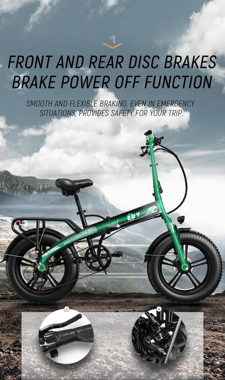 Electric Bike with All Terrain Fat Tires, 750W Motor, 12.8Ah Battery