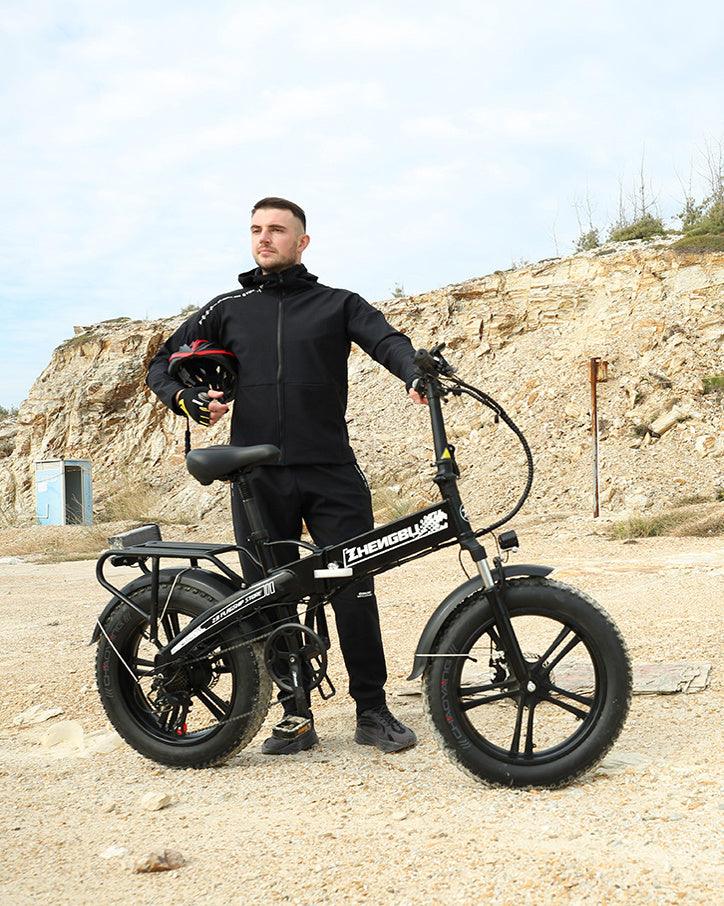 Electric Bike with All Terrain Fat Tires, 750W Motor, 12.8Ah Battery