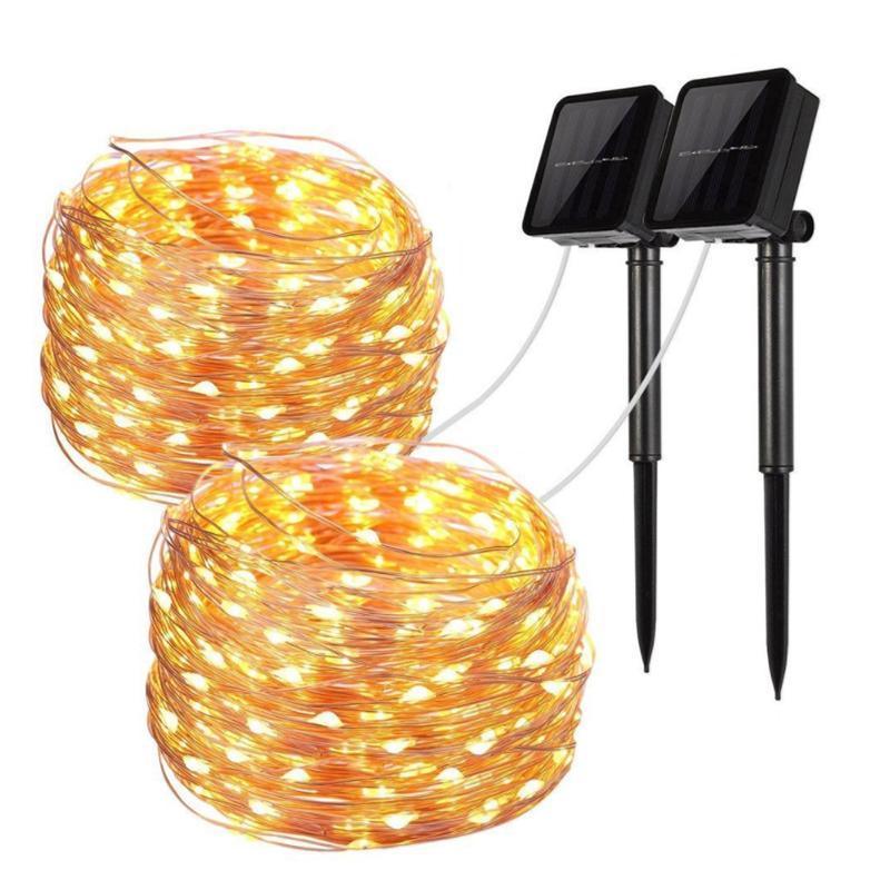 Mini Fiery 100 Lights Shine Like Firebugs With Solar Power